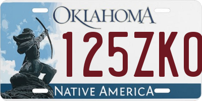 OK license plate 125ZKO