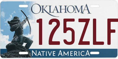 OK license plate 125ZLF