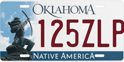 OK license plate 125ZLP