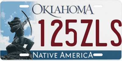 OK license plate 125ZLS
