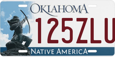 OK license plate 125ZLU