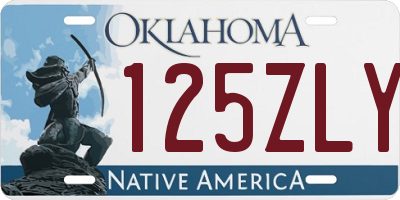 OK license plate 125ZLY