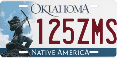 OK license plate 125ZMS