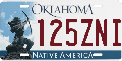 OK license plate 125ZNI