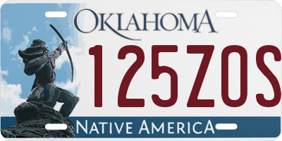 OK license plate 125ZOS