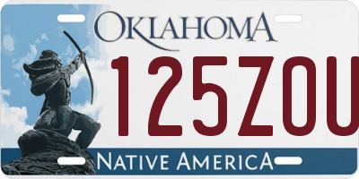 OK license plate 125ZOU