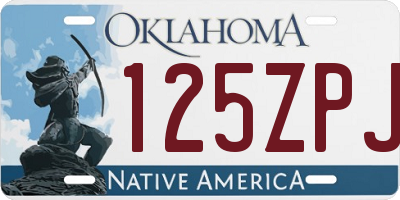 OK license plate 125ZPJ