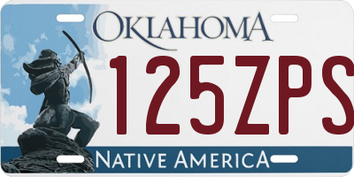 OK license plate 125ZPS