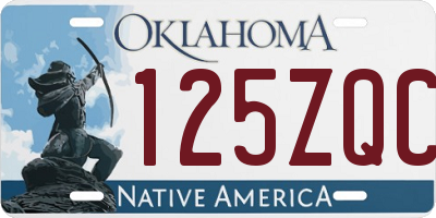 OK license plate 125ZQC