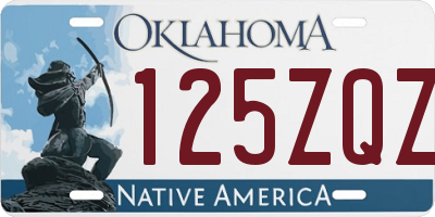 OK license plate 125ZQZ