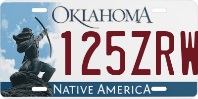 OK license plate 125ZRW