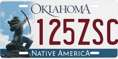 OK license plate 125ZSC