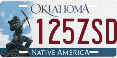 OK license plate 125ZSD
