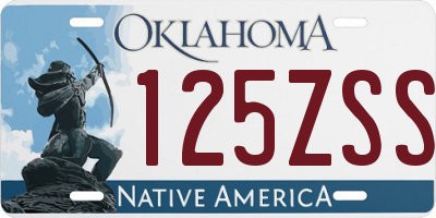 OK license plate 125ZSS