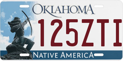 OK license plate 125ZTI