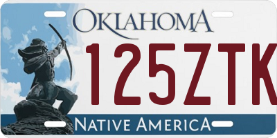 OK license plate 125ZTK