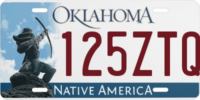 OK license plate 125ZTQ