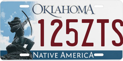 OK license plate 125ZTS