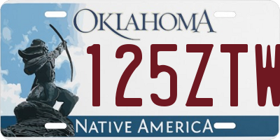 OK license plate 125ZTW