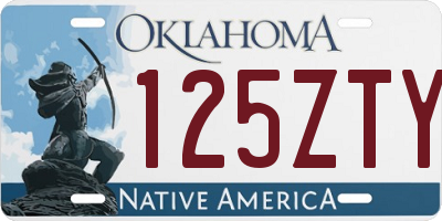 OK license plate 125ZTY