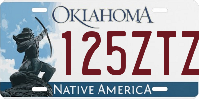 OK license plate 125ZTZ