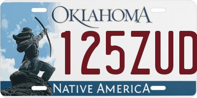 OK license plate 125ZUD