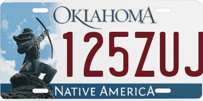 OK license plate 125ZUJ