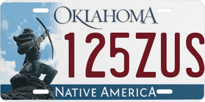 OK license plate 125ZUS