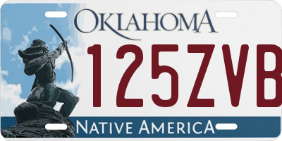 OK license plate 125ZVB