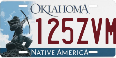 OK license plate 125ZVM