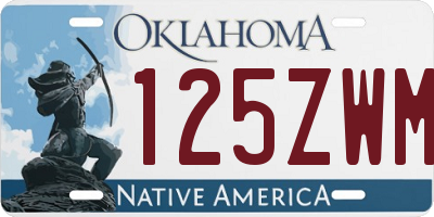 OK license plate 125ZWM