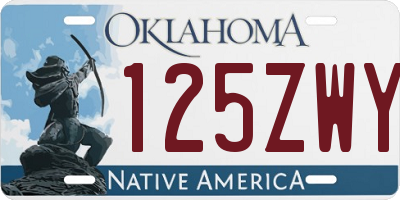 OK license plate 125ZWY