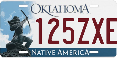 OK license plate 125ZXE
