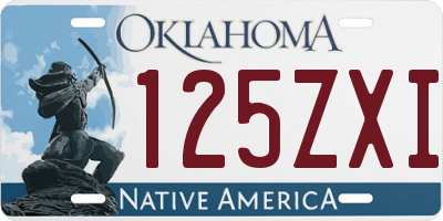 OK license plate 125ZXI