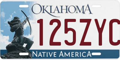 OK license plate 125ZYC