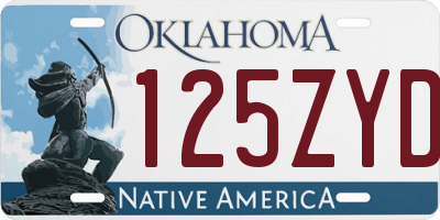 OK license plate 125ZYD