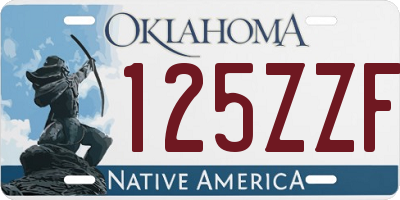 OK license plate 125ZZF