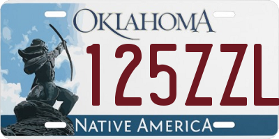 OK license plate 125ZZL