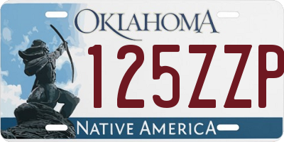 OK license plate 125ZZP