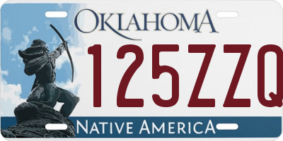 OK license plate 125ZZQ