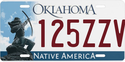 OK license plate 125ZZV