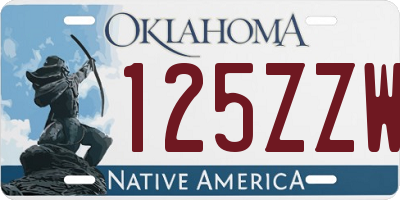 OK license plate 125ZZW