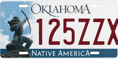 OK license plate 125ZZX