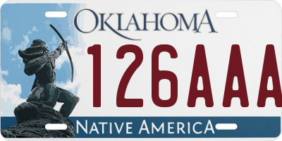 OK license plate 126AAA