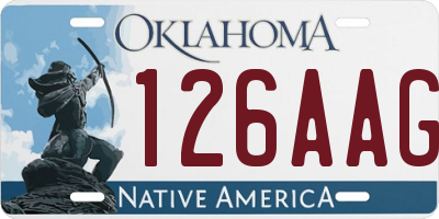 OK license plate 126AAG