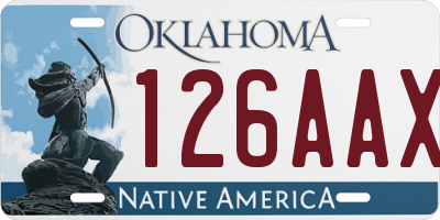 OK license plate 126AAX