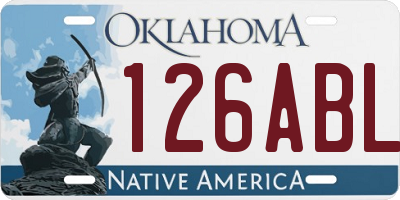 OK license plate 126ABL
