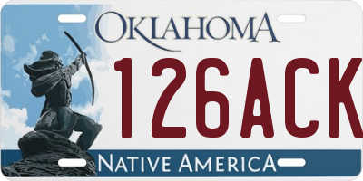 OK license plate 126ACK