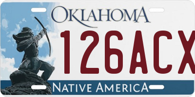 OK license plate 126ACX