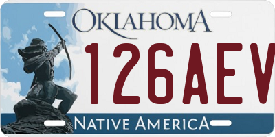 OK license plate 126AEV